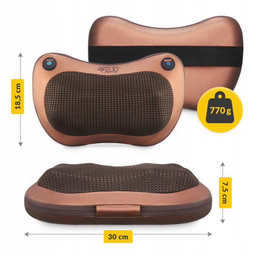 Массажная подушка  4FIZJO Shiatsu Pro+ Brown - фото №3